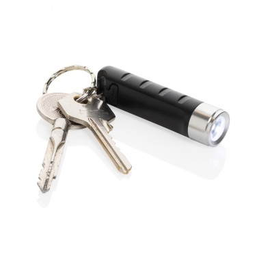 Logotrade promotional product picture of: Globix RCS recycled plastic USB re-chargeable keychain torch