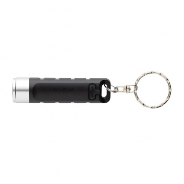Logotrade promotional gift picture of: Globix RCS recycled plastic USB re-chargeable keychain torch