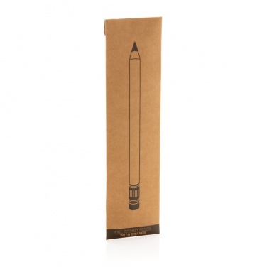 Logo trade promotional giveaways picture of: Bamboo infinity pencil with eraser
