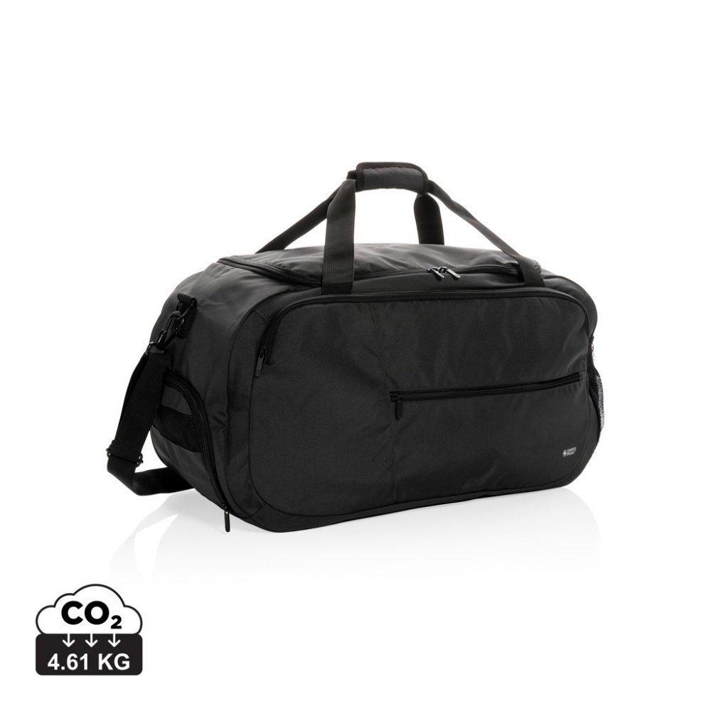 Logo trade business gifts image of: Swiss Peak AWARE™ RPET sports duffel bag