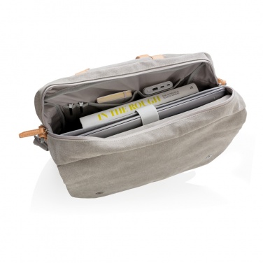 Logo trade promotional item photo of: Canvas laptop bag PVC free