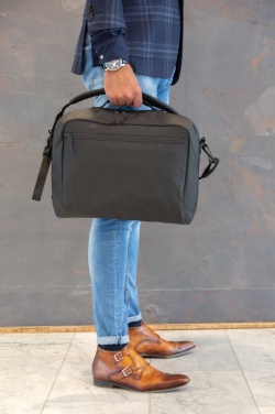 Logo trade corporate gifts image of: Fashion black 15.6" laptop bag PVC free