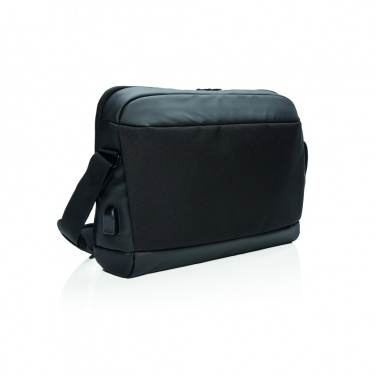 Logo trade promotional merchandise image of: Madrid RFID USB 15.6" laptop bag PVC free