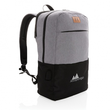 Logo trade promotional product photo of: Modern 15.6" USB & RFID laptop backpack PVC free
