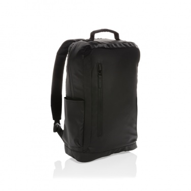 Logo trade promotional giveaway photo of: Fashion black 15.6" laptop backpack PVC free