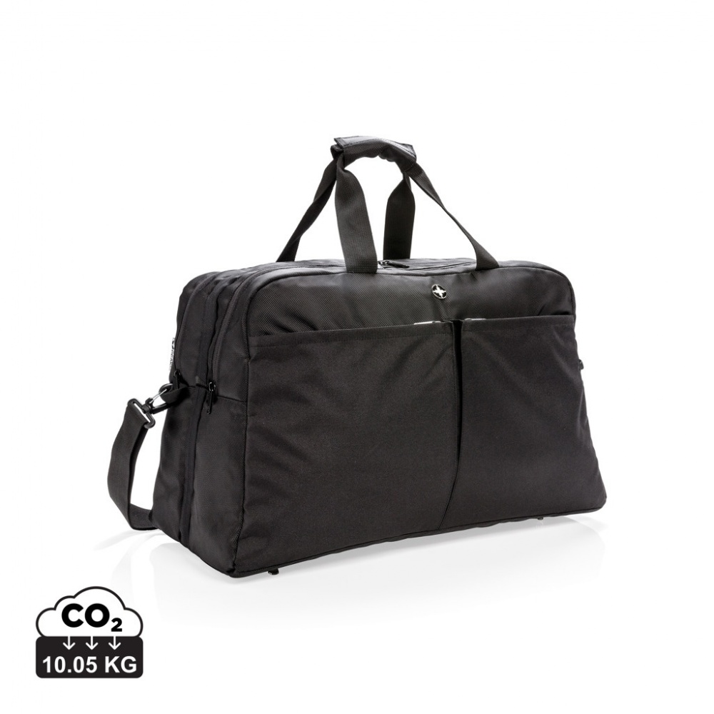 Logotrade advertising product picture of: Swiss Peak RFID duffle with suitcase opening