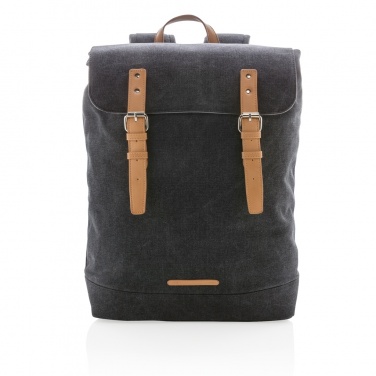 Logo trade promotional giveaways picture of: Canvas laptop backpack PVC free