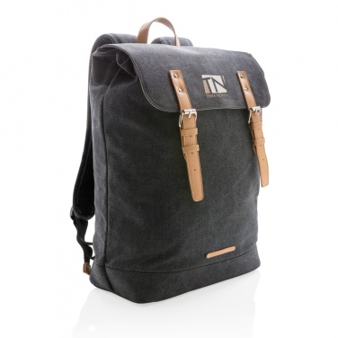 Logotrade business gift image of: Canvas laptop backpack PVC free