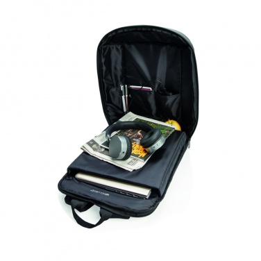 Logo trade corporate gifts picture of: Madrid anti-theft RFID USB laptop backpack PVC free