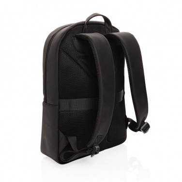 Logo trade promotional items image of: Swiss Peak deluxe PU laptop backpack PVC free