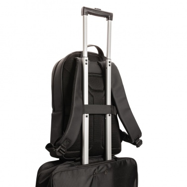 Logo trade advertising products image of: Swiss Peak deluxe PU laptop backpack PVC free