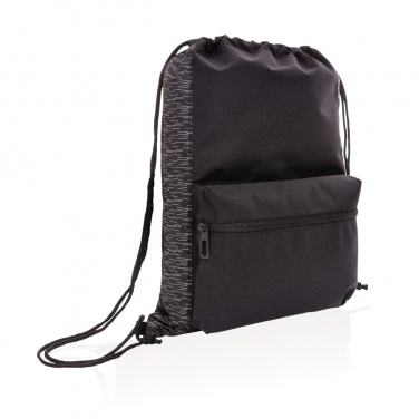 Logo trade corporate gifts picture of: AWARE™ RPET Reflective drawstring backpack