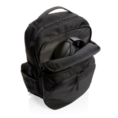 Logo trade promotional merchandise image of: Swiss Peak AWARE™ RPET 15.6 inch commuter backpack