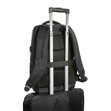 Logotrade promotional product picture of: Swiss Peak AWARE™ RPET Voyager 15.6" laptop backpack
