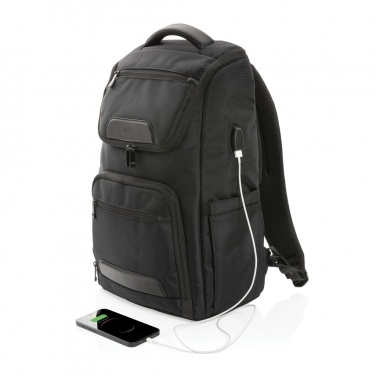 Logotrade business gift image of: Swiss Peak AWARE™ RPET Voyager 15.6" laptop backpack