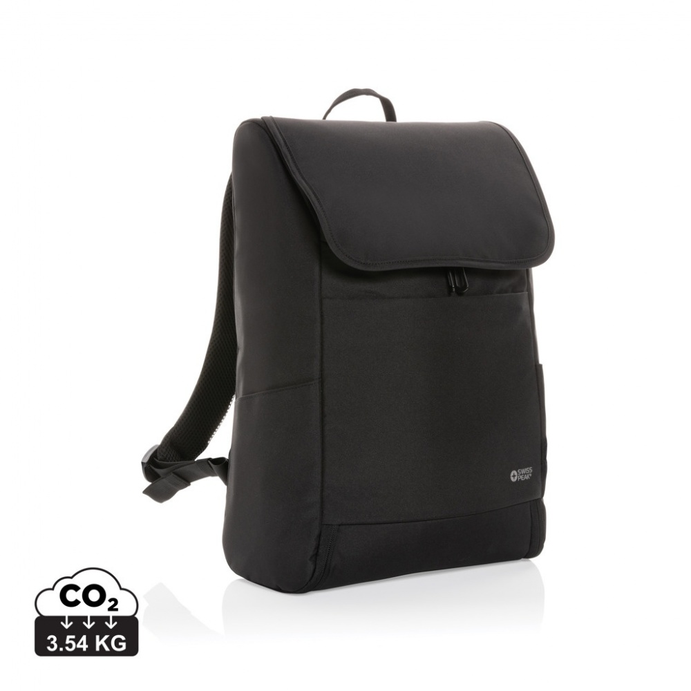 Logotrade corporate gift picture of: Swiss Peak Fern AWARE™ RPET all over zipper 15.6" backpack