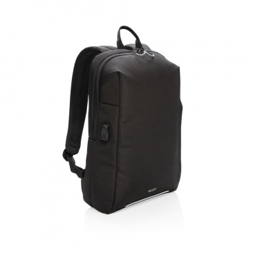 Logo trade advertising products picture of: Swiss Peak AWARE™ RFID and USB A laptop backpack