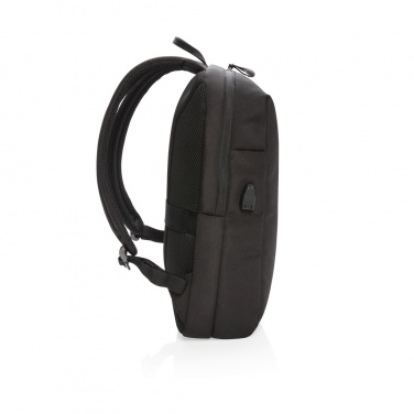 Logo trade promotional gift photo of: Swiss Peak AWARE™ RFID and USB A laptop backpack