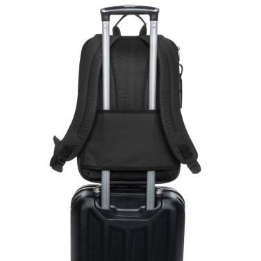 Logo trade promotional giveaways image of: Armond AWARE™ RPET 15.6 inch deluxe laptop backpack