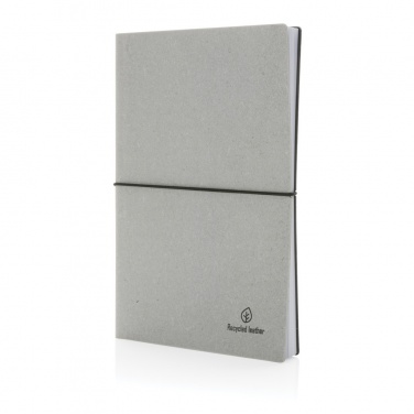 Logo trade promotional gifts picture of: A5 recycled leather notebook