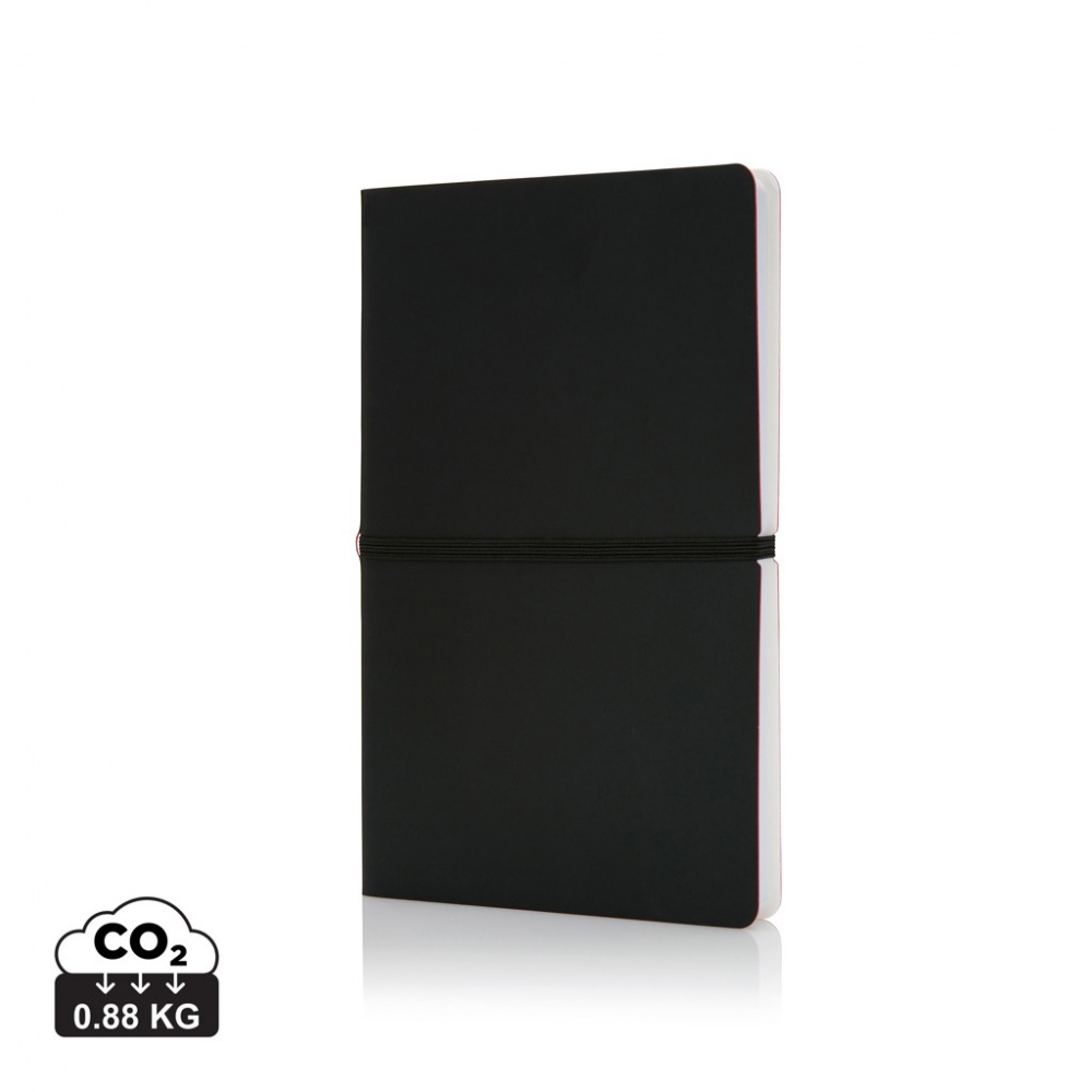 Logotrade promotional product picture of: Deluxe softcover A5 notebook