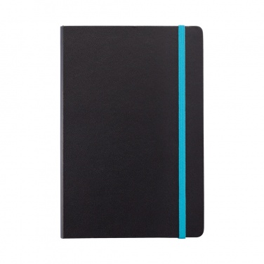 Logo trade promotional items image of: Deluxe hardcover A5 notebook with coloured side