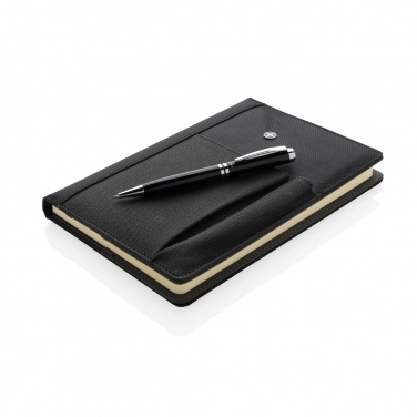 Logo trade promotional products picture of: Refillable notebook and pen set