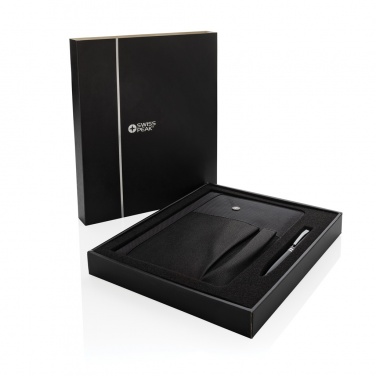 Logo trade advertising products picture of: Refillable notebook and pen set
