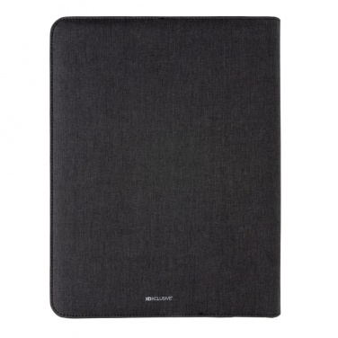 Logo trade promotional item photo of: Air 5W wireless charging portfolio A4 w/ 5000 mAh powerbank
