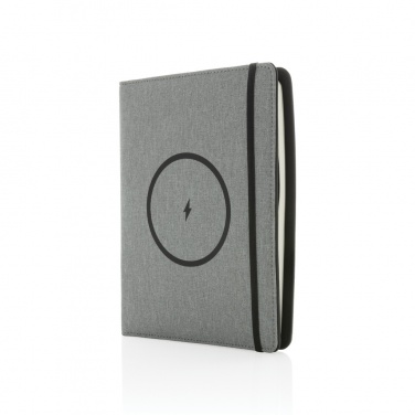 Logotrade promotional merchandise image of: Air 5W wireless charging notebook with 5000mAh powerbank