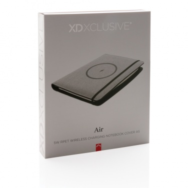 Logo trade advertising products picture of: Air 5W wireless charging notebook with 5000mAh powerbank