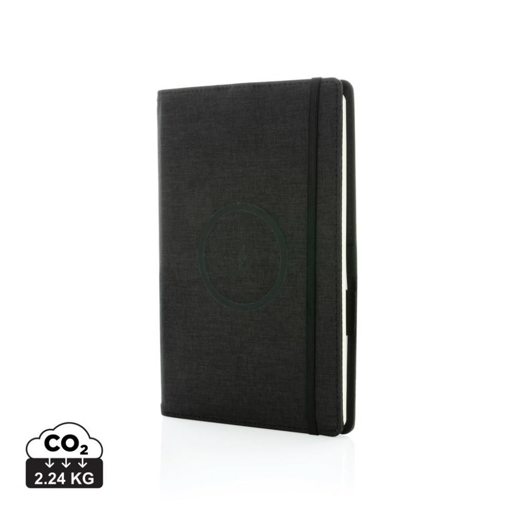 Logotrade corporate gift picture of: Air 5W wireless charging refillable journal cover A5