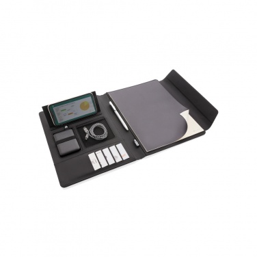 Logotrade advertising products photo of: Fiko 5W wireless charging portfolio A4 with powerbank