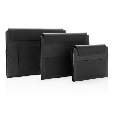 Logo trade advertising products picture of: Fiko 5W wireless charging portfolio A4 with powerbank