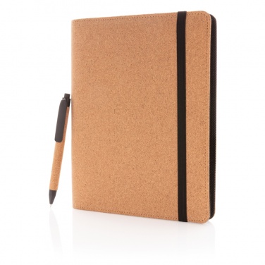 Logotrade promotional products photo of: Deluxe cork portfolio A5 with pen