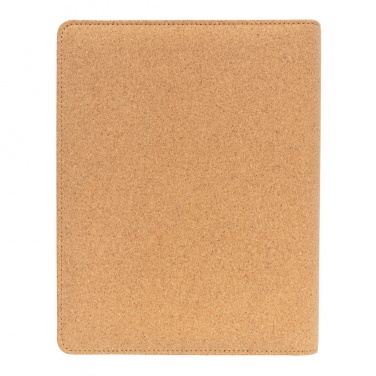 Logo trade promotional gifts picture of: Deluxe cork portfolio A5 with pen