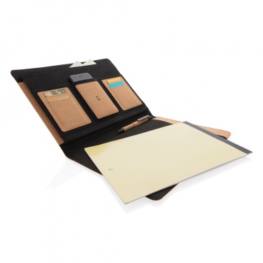 Logotrade promotional giveaway image of: Deluxe cork portfolio A4 with pen