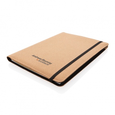 Logo trade corporate gift photo of: Deluxe cork portfolio A4 with pen