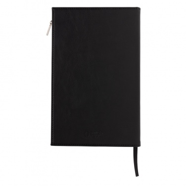 Logo trade promotional items picture of: Swiss Peak A5 PU notebook with zipper pocket