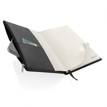 Logotrade promotional product image of: Swiss Peak A5 PU notebook with zipper pocket