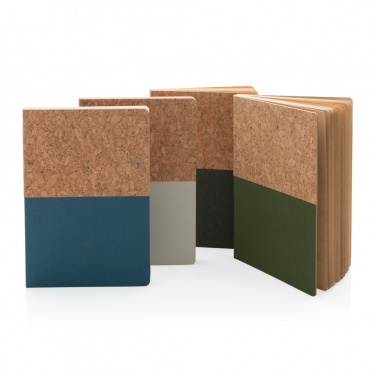 Logo trade corporate gifts image of: A5 cork & kraft notebook