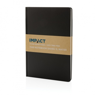 Logo trade promotional giveaways picture of: A5 Impact stone paper hardcover notebook