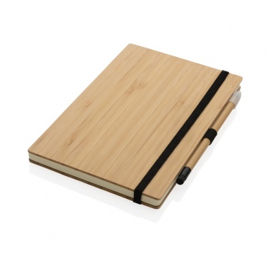 Logo trade corporate gifts picture of: Bamboo notebook and infinity pencil set