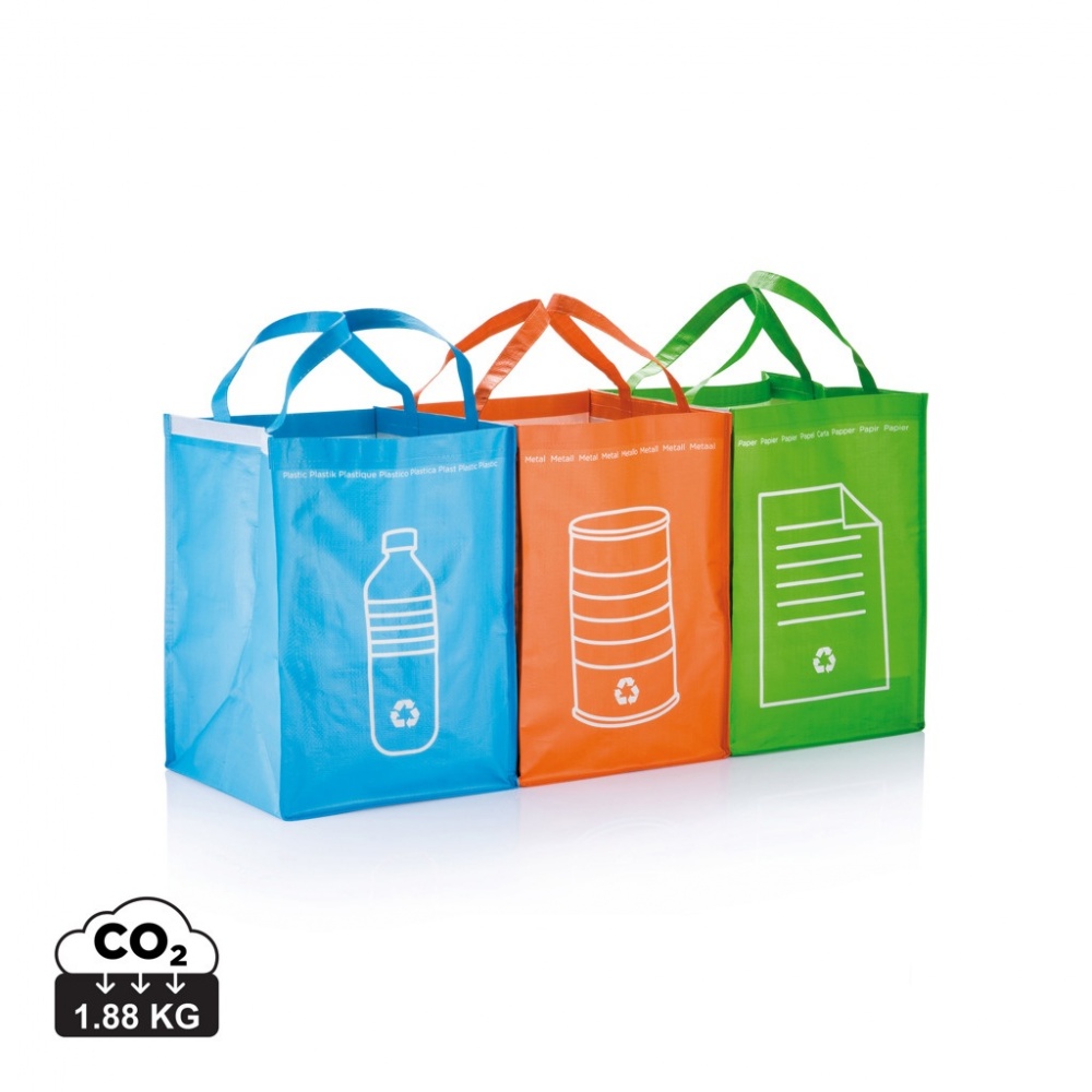 Logo trade promotional item photo of: 3pcs recycle waste bags