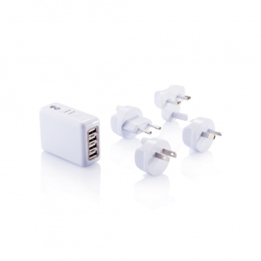 Logotrade promotional gift image of: Travel plug with 4 USB ports