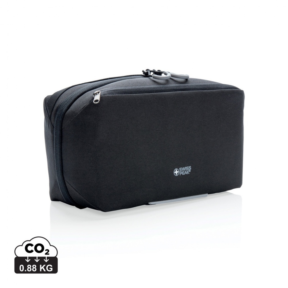 Logo trade promotional merchandise picture of: Swiss Peak AWARE™ toiletry bag PVC free