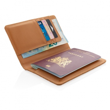 Logo trade promotional gifts picture of: Cork secure RFID passport cover