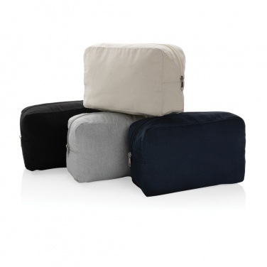 Logo trade promotional items image of: Impact Aware™ 285 gsm rcanvas toiletry bag undyed