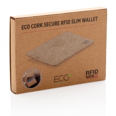 Logo trade advertising products picture of: Cork secure RFID slim wallet