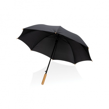 Logotrade promotional merchandise photo of: 23" Impact AWARE™ RPET 190T auto open bamboo umbrella